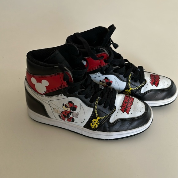 Mickey Mouse Air Jordan 1 High Sneakers - Picture 1 of 6
